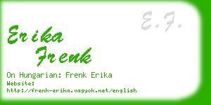 erika frenk business card